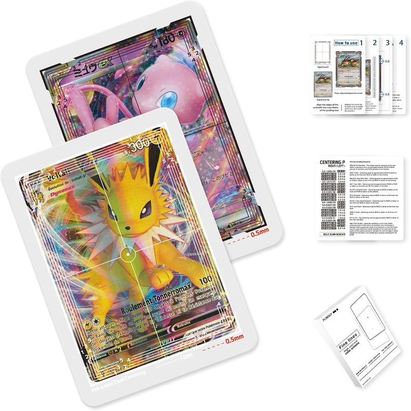 Flinduy Anime Collectible Cards Grading Tool with Cleaning Kit, PSA Standard Size Centering System for Standard Trading Cards, Precision Centering Grading Tools Set​ - Image 1